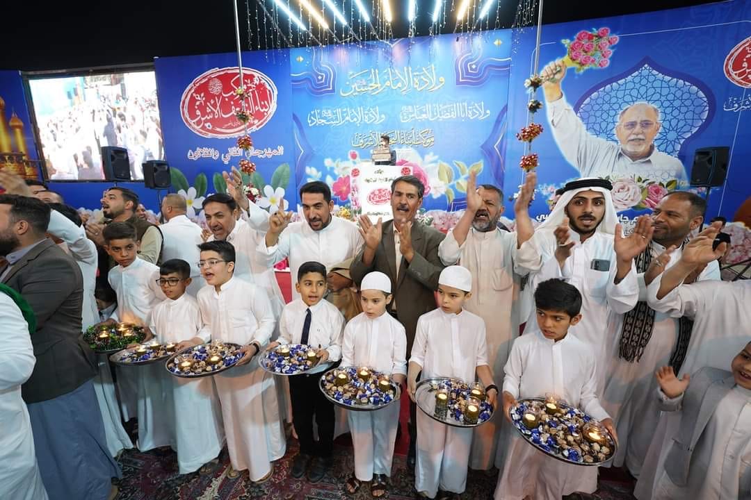 مزار كُميل بن زياد النخعيّ (رضوان الله تعالى عليه) يحتضنُ مهرجاناً احتفالياً في ذكرىٰ الولادات المُحمديّة