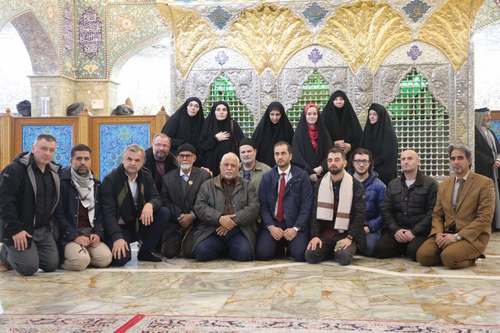 وفد من دولة البوسنة يتشرف بزيارةِ مزارِ الصحابيّ الجليل ميثم بن يحيى التمّار (رضوان الله تعالىٰ عليه)
