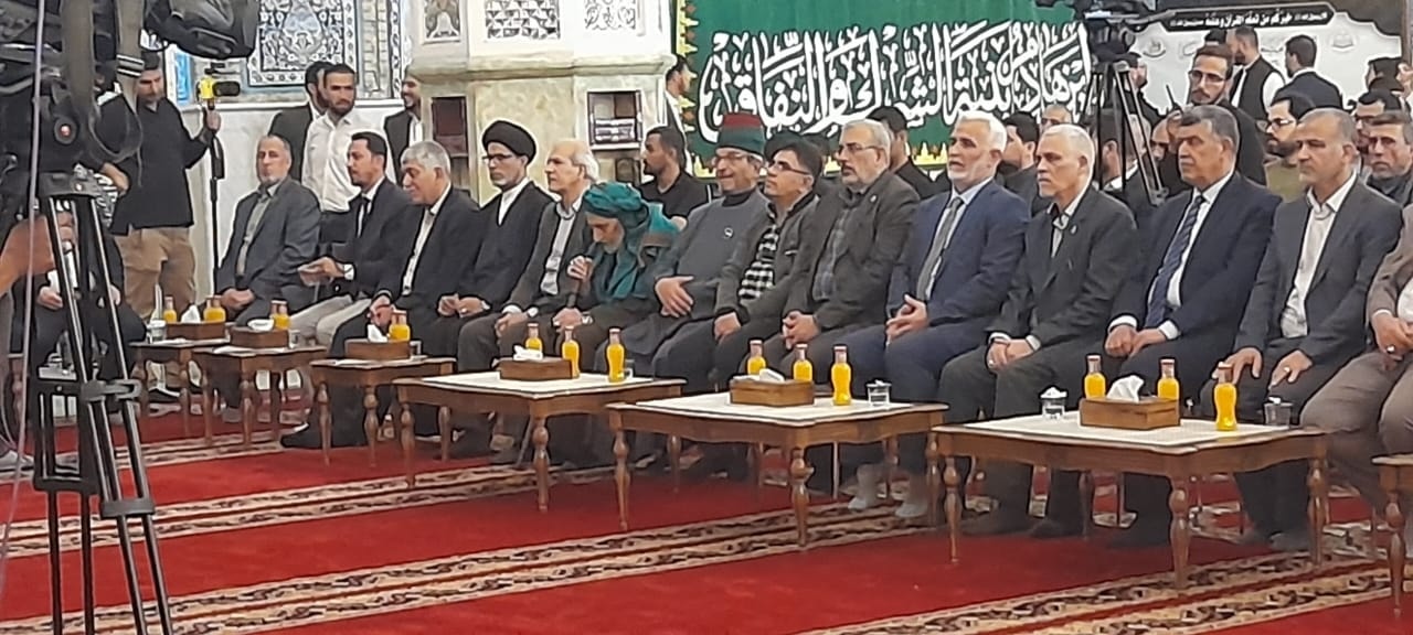 بدعوةٍ من الأمانةِ العامّةِ للعتبةِ الكاظمية المُقدّسة حضرَ وفدُ الأمانةِ العامةِ للمزاراتِ الشيعيّةِ مهرجان ذكرىٰ ولادة بقية الله الأعظم الإمام المهدي المنتظر (عجلَ الله تعالىٰ فرجَه الشّريف) تزامناً مع ذكرىٰ فتوى الدفاع الكفائي للمرجعية الدينية العُليا .