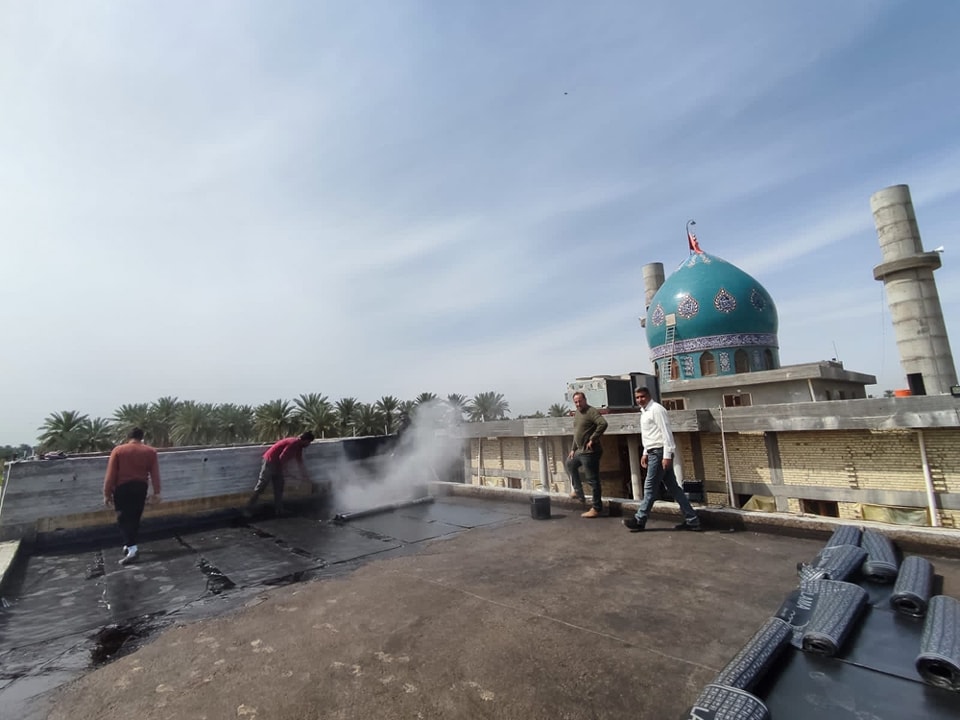 المُباشرة بأعمال التسطيح لأواوين مزار الصحابي الجليل رشيد الهجري (رضوان الله تعالى عليه)