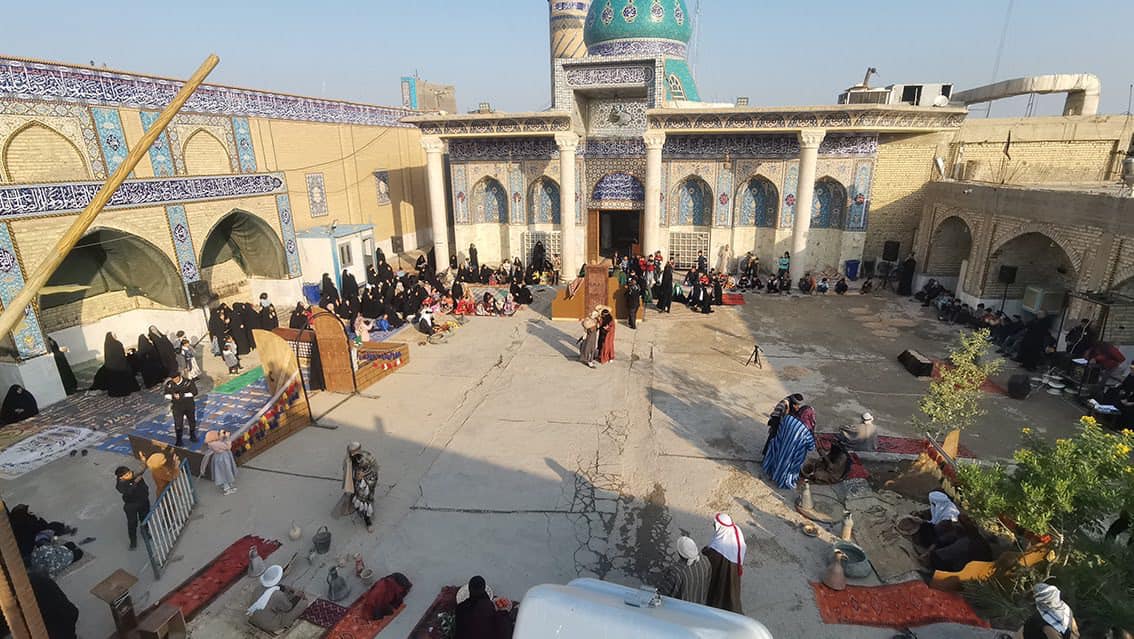 أمانة مزار السيد محمد بن الحمزة (رضوان الله تعالى عليه) تُقيم عرضاً مسرحياً بذكرىٰ وفاة أُم البنين (رضوان الله تعالى عليها)