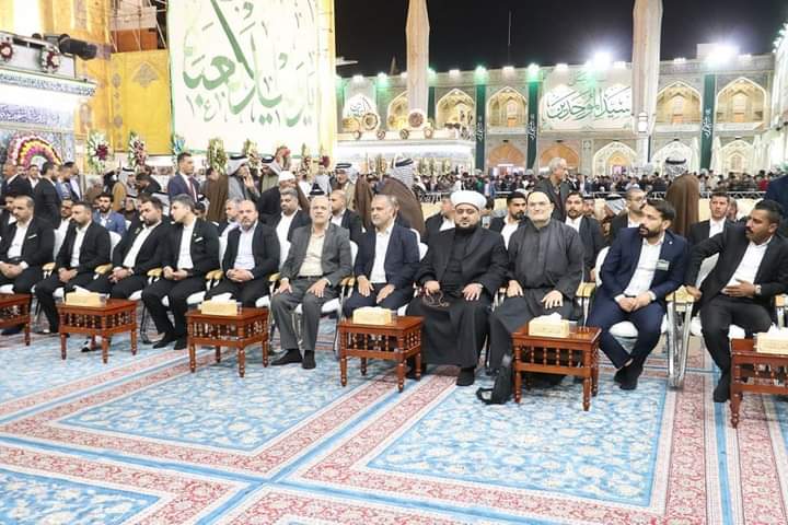 نائبُ الأمين العام للمزاراتِ يُشارك في الحفلِ المركزي الخاص بولادة إمام المتَّقين المولى أمير المؤمنين (عليه السَّلام) من الصحن العلوي المُطهَّر