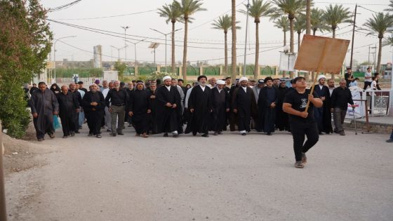 أمانة مزار بكر بن علي (عليه السلام) تقيم مراسيم تشييع رمزي لنعش الامام جعفر الصادق (عليه السلام)