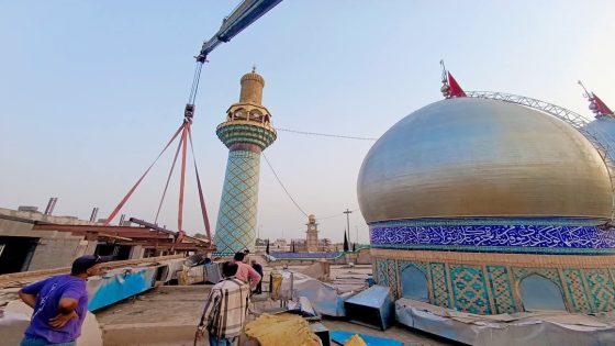 تطوير خدمي جديد في مزار ولدي مسلم بن عقيل (رضوان الله تعالى عليه)… تركيب منظومة تكييف متكاملة