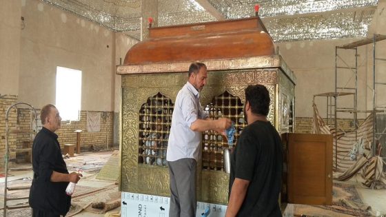 عجلة الإعمار لا تتوقف في مزار السّيد إبراهيم أحمر العَينين (رضوان الله تعالى عليه)