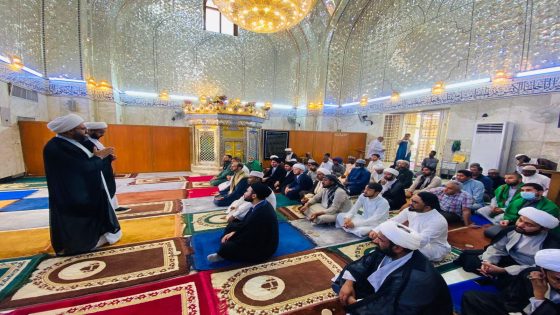 زيارة لطلبة العلوم الحوزوية الأجانب ضمن حملة “زيارة السفراء الأربعة”(رضوان الله تعالى عليهم)