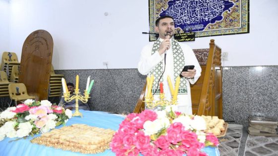 أمانةُ مزارِ السّيد إبراهيم الغمر (رضوان الله تعالى عليه) تُقيم حفلاً دينياً بهيجاً بذكرى زواج النورين