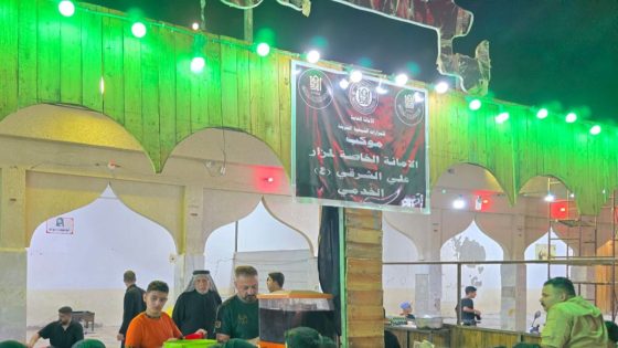 موكب أمانة مزار علي الشرقي (رضوان الله تعالى عليه ) ومفرزته الطبية.. خدمة مضيئة في طريق الزائرين