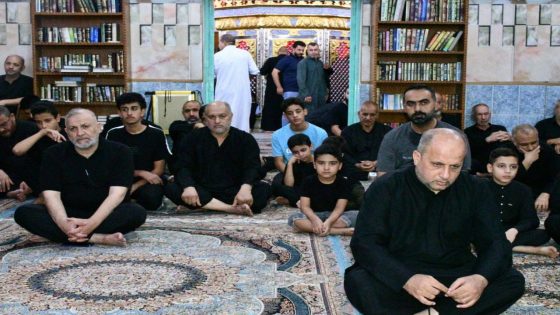 مزار السيّد إبراهيم الغمر (رضوان الله تعالى عليه) يكتسي بالحزن إحياءً لرحيل سيّد الكائنات