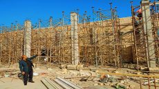 استمرار الأعمال في مشروع إعمار مزار التابعي الجليل سعيد بن جبير (رضوان الله تعالى عليه) وإنجاز مراحل متقدمة من البناء