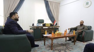 وفد الحشد الشعبي في زيارة رسمية إلى الأمانة العامة للمزارات الشّيعية الشّريفة ويبحث برامج تعاون مشترك