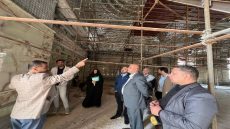 جولة ميدانية لمتابعة مشروع تغليف مزار الحمزة الغربي (رضوان الله تعالى عليه)