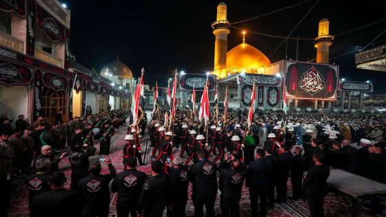 الأمانةُ الخاصّةُ لمزارِ السّيد إبراهيم بن مالك الأشتر (رضوان الله تعالى عليه) تُشاركُ في مراسمِ رفعِ رايةِ الحزن بذكرى استشهاد الإمام الهادي (عليه السّلام)