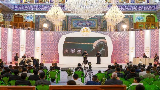 مزار العلوية شريفة بنت الإمام الحسن (عليه السلام ) في بابل يحتضن ختام مسابقة رحيق الولاء للردة الحسينية ضمن ملتقى النورين القرآني الخامس ومنافسات مشرّفة تجسد الوفاء والارتباط بمنهج أهل البيت (عليهم السلام).