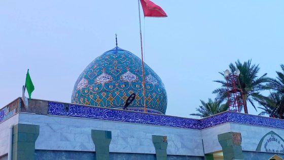 اكتمال أعمال تغليف قبة مزار السيد محمد بن علي (رضوان الله تعالى عليه) بكساء الـGRB