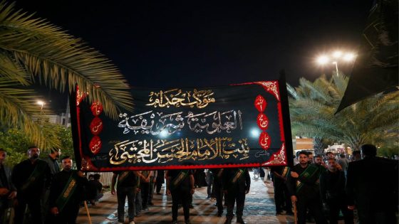 موكب خدام العلوية شريفة بنت الإمام الحسن (عليه السلام) يحيي ذكرى شهادة مسلم بن عقيل (عليه السلام)